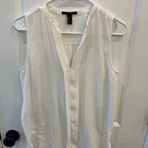 White sleeveless blouse-size small